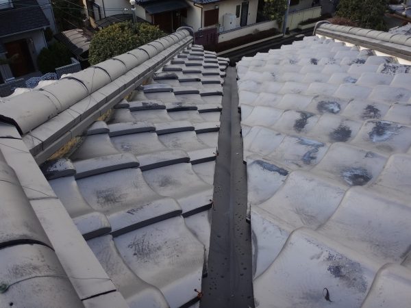 奈良市の雨漏り修理　（谷板入れ替え工事）サムネイル